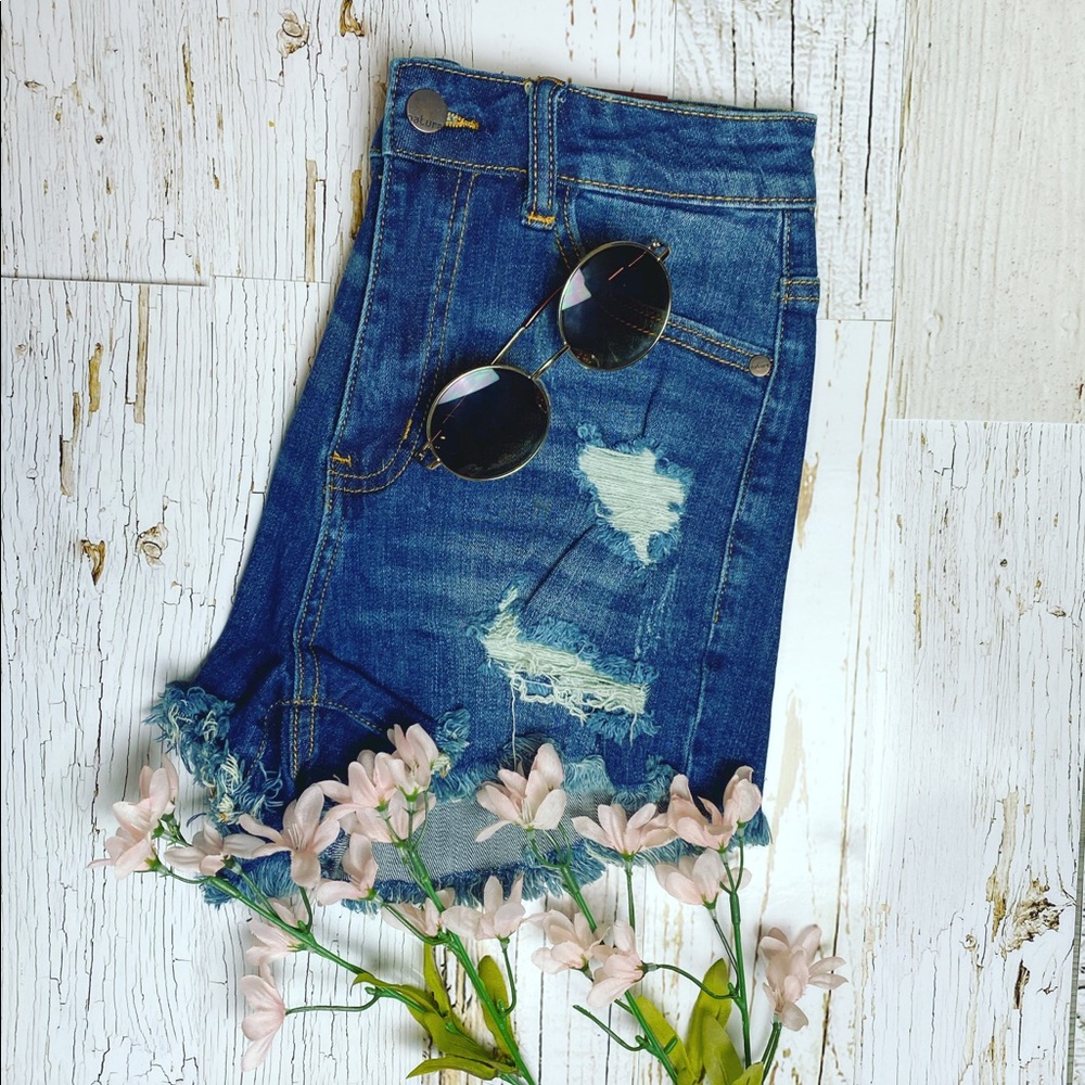 High Wasited Denim Shorts